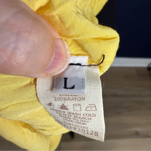 BChic Yellow Spaghetti Strap Floral Sundress, Size Large - Picture 9 of 10